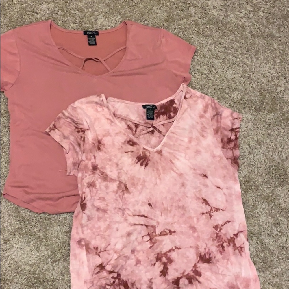 Two pink shirts